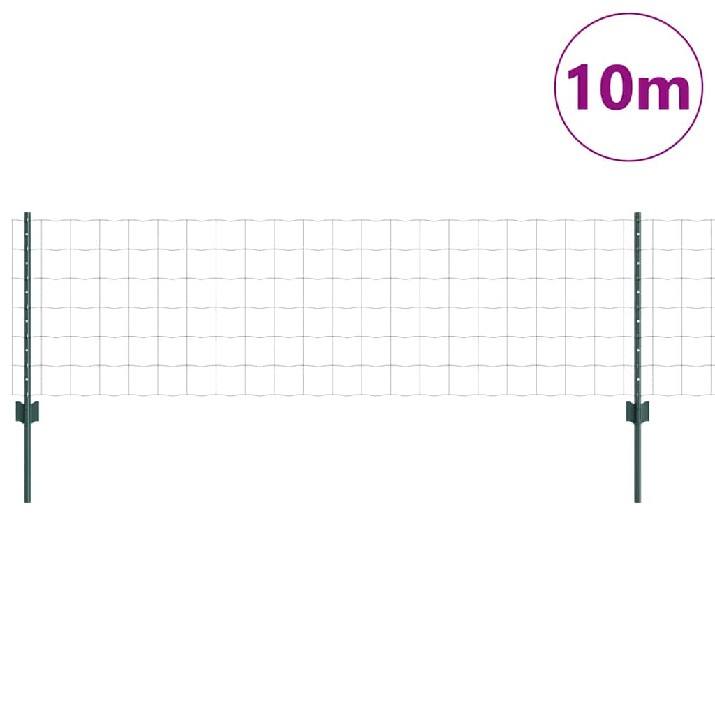 Euro ograda s postom 10 x 0,6 m Čelik premazan PVC-om Zelena