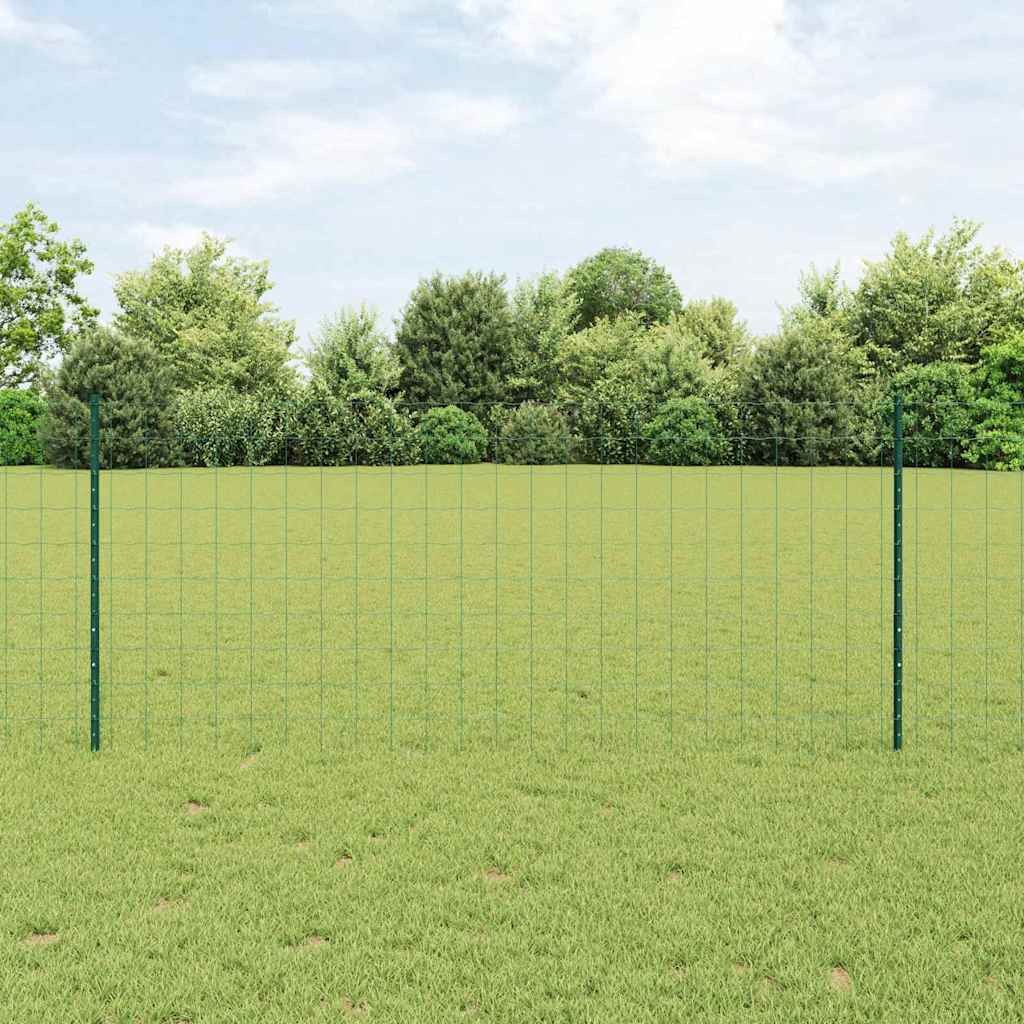 Euro ograda s postom 10 x 1 m Čelik premazan PVC-om Zelena
