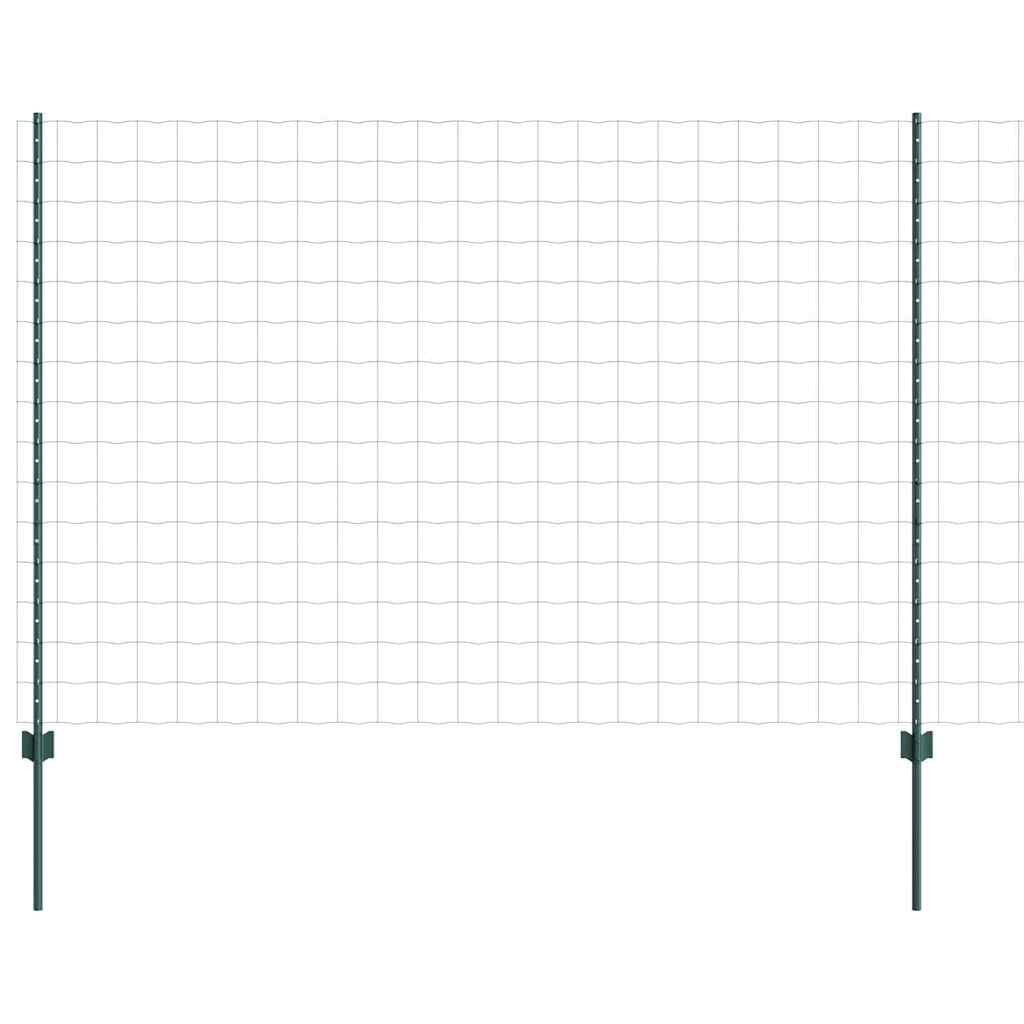 Euro ograda s postom 10 x 1,6 m Čelik premazan PVC-om Zelena