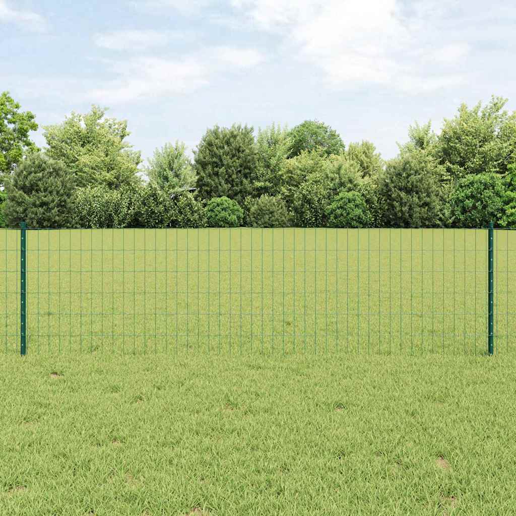 Euro ograda s postom 25 x 0,6 m Čelik premazan PVC-om Zelena