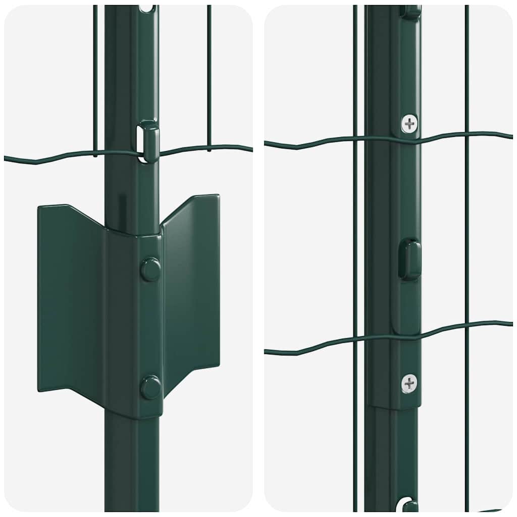 Euro ograda s postom 25 x 1 m Čelik premazan PVC-om Zelena