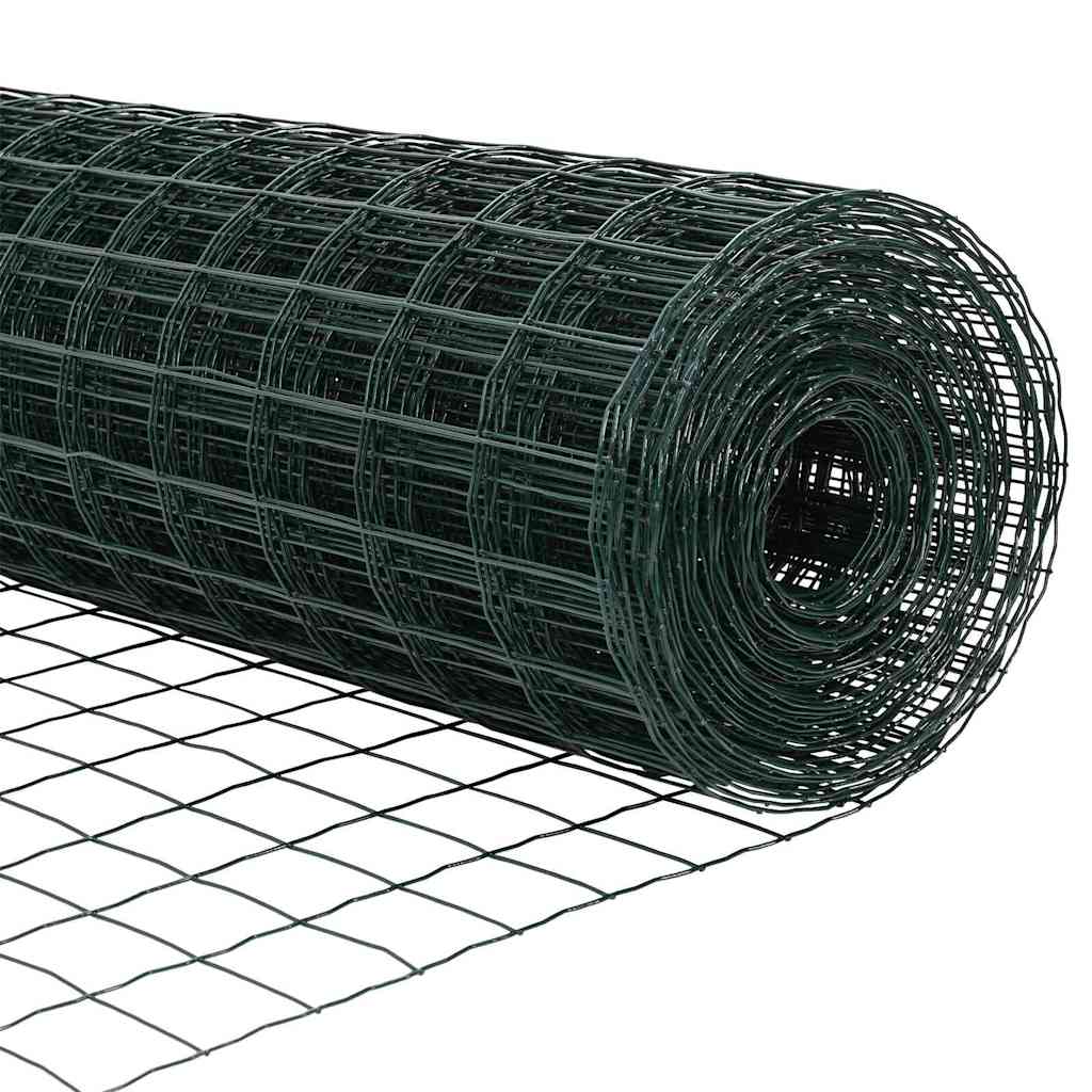 Euro ograda s postom 25 x 1 m Čelik premazan PVC-om Zelena