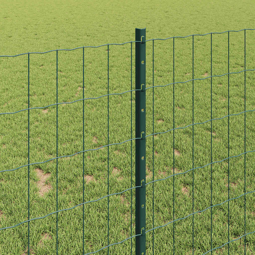 Euro ograda s postom 25 x 1 m Čelik premazan PVC-om Zelena