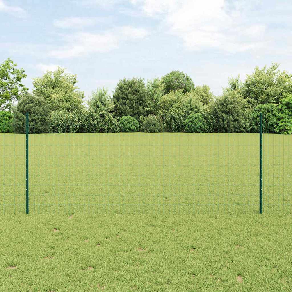 Euro ograda s postom 25 x 1 m Čelik premazan PVC-om Zelena