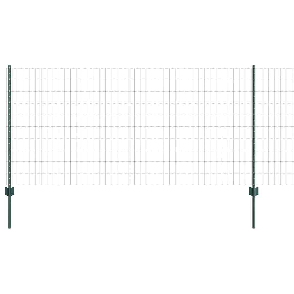 Euro ograda s postom 25 x 1 m Čelik premazan PVC-om Zelena