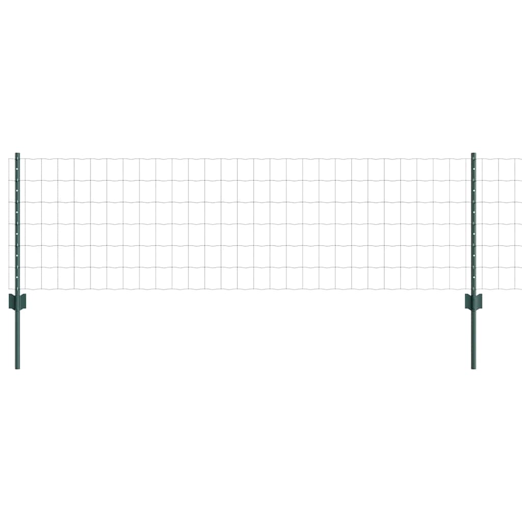 Euro ograda s postom 25 x 0,6 m Čelik premazan PVC-om Zelena