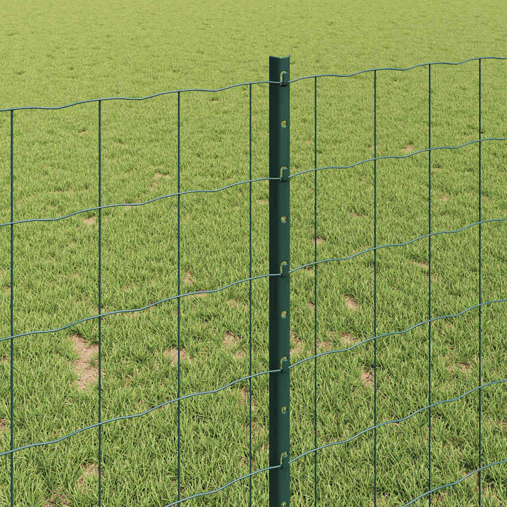 Euro ograda s postom 25 x 1 m Čelik premazan PVC-om Zelena