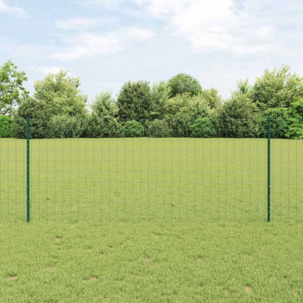 Euro ograda s postom 25 x 1 m Čelik premazan PVC-om Zelena
