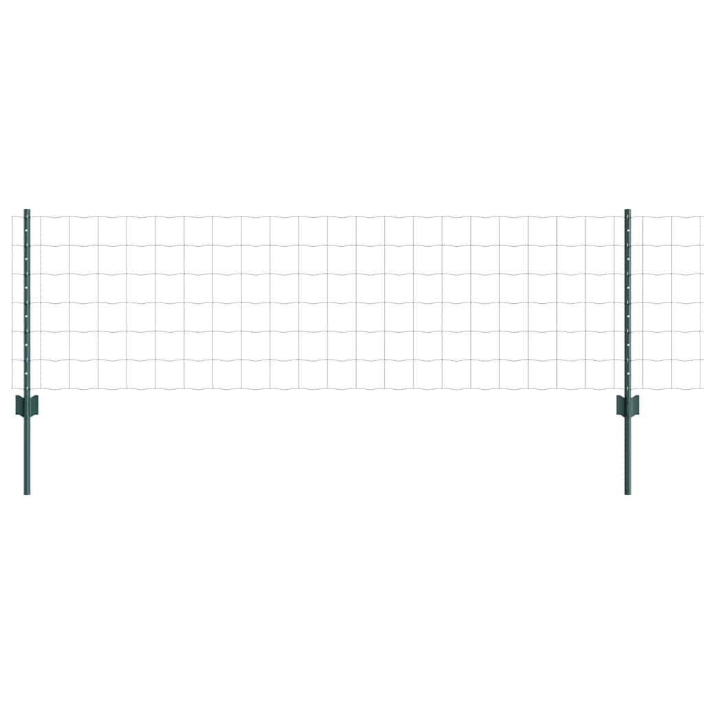 Euro ograda s postom 25 x 0,6 m Čelik premazan PVC-om Zelena