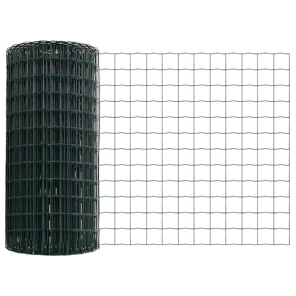 Euro ograda s postom 25 x 0,6 m Čelik premazan PVC-om Zelena