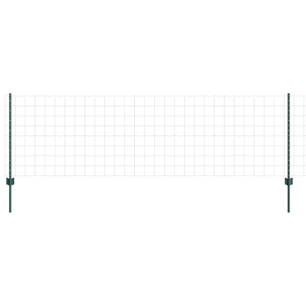 Euro ograda s postom 25 x 0,8 m Čelik premazan PVC-om Zelena