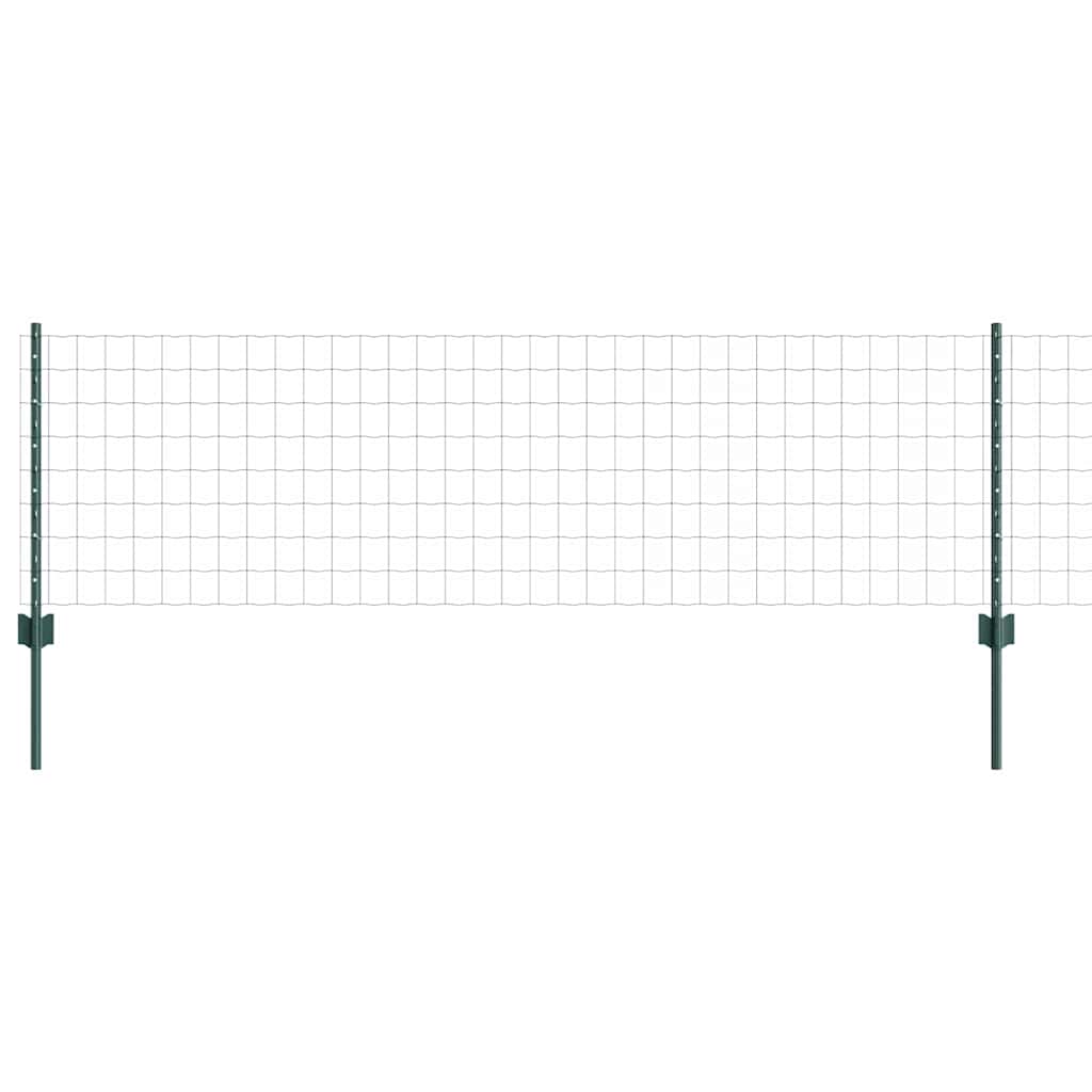 Euro ograda s postom 10 x 0,6 m Čelik premazan PVC-om Zelena