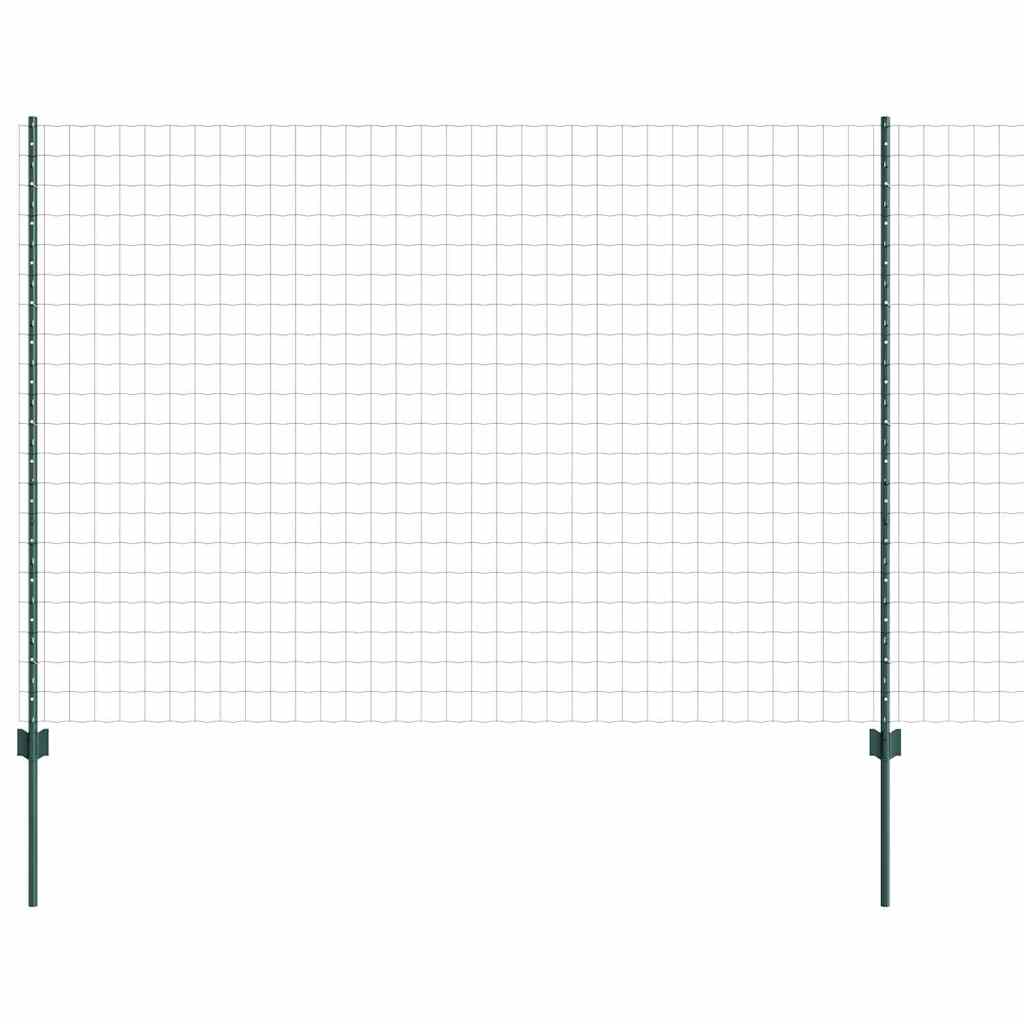 Euro ograda s postom 10 x 1,5 m Čelik premazan PVC-om Zelena