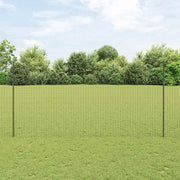 Euro ograda s postom 10 x 1,6 m Čelik premazan PVC-om Siva