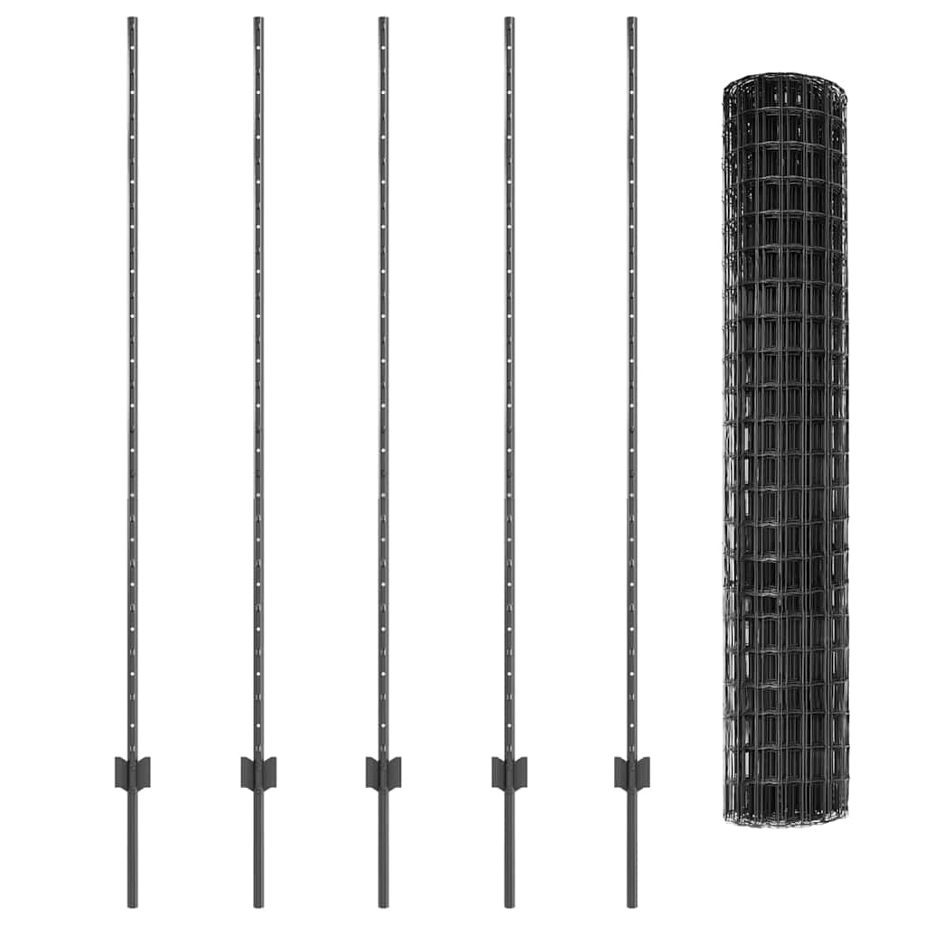 Zavarena žičana ograda 10 x 1,5 m (Š x V) Čelik premazan PVC-om