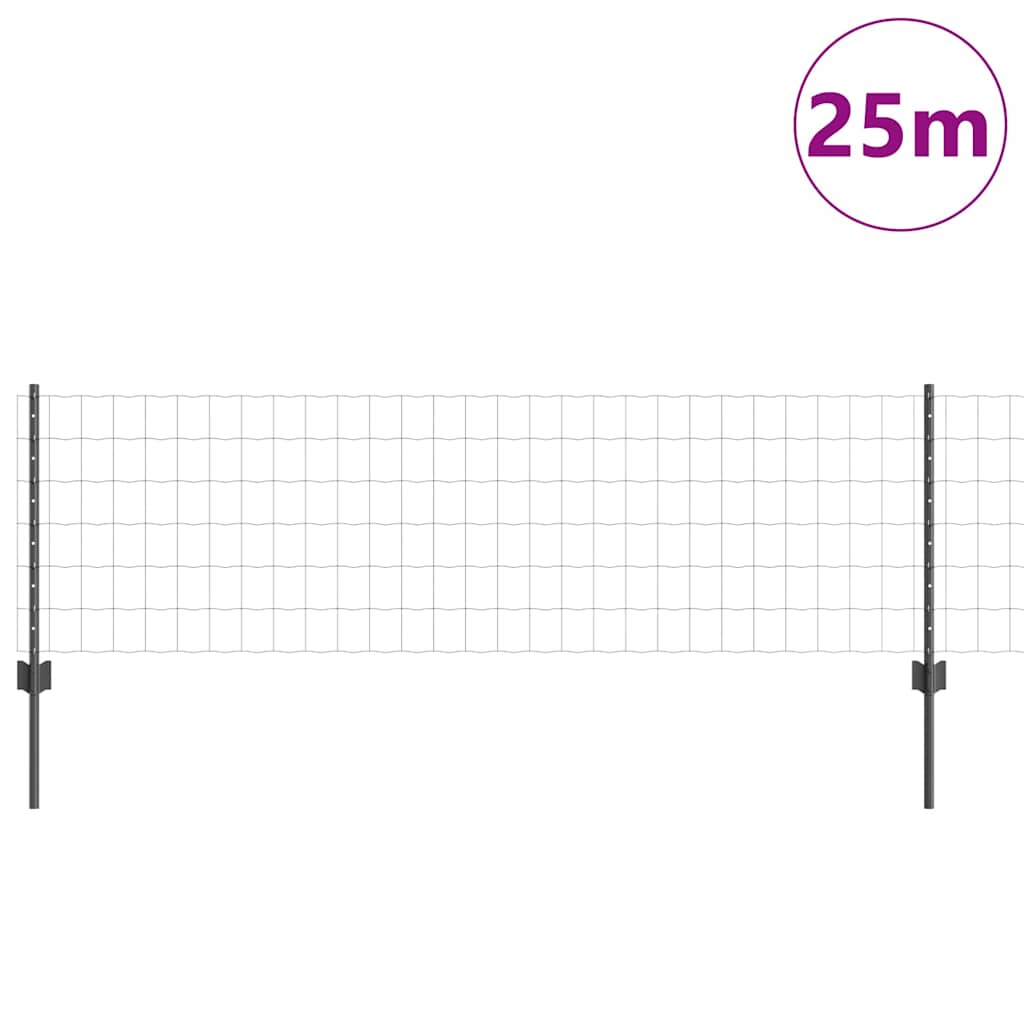 Zavarena žičana ograda 25 x 0,6 m (Š x V) Čelik premazan PVC-om