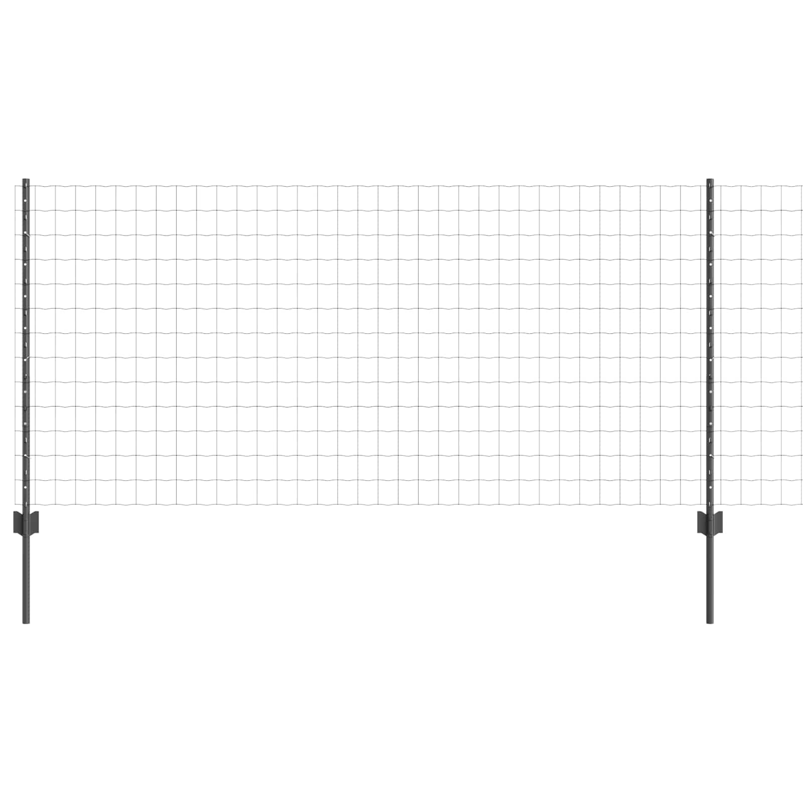 Euro ograda s postom 10 x 1 m Čelik premazan PVC-om Siva Mreža