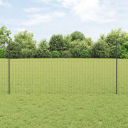 Euro ograda s postom 10 x 1,2 m Čelik premazan PVC-om Siva