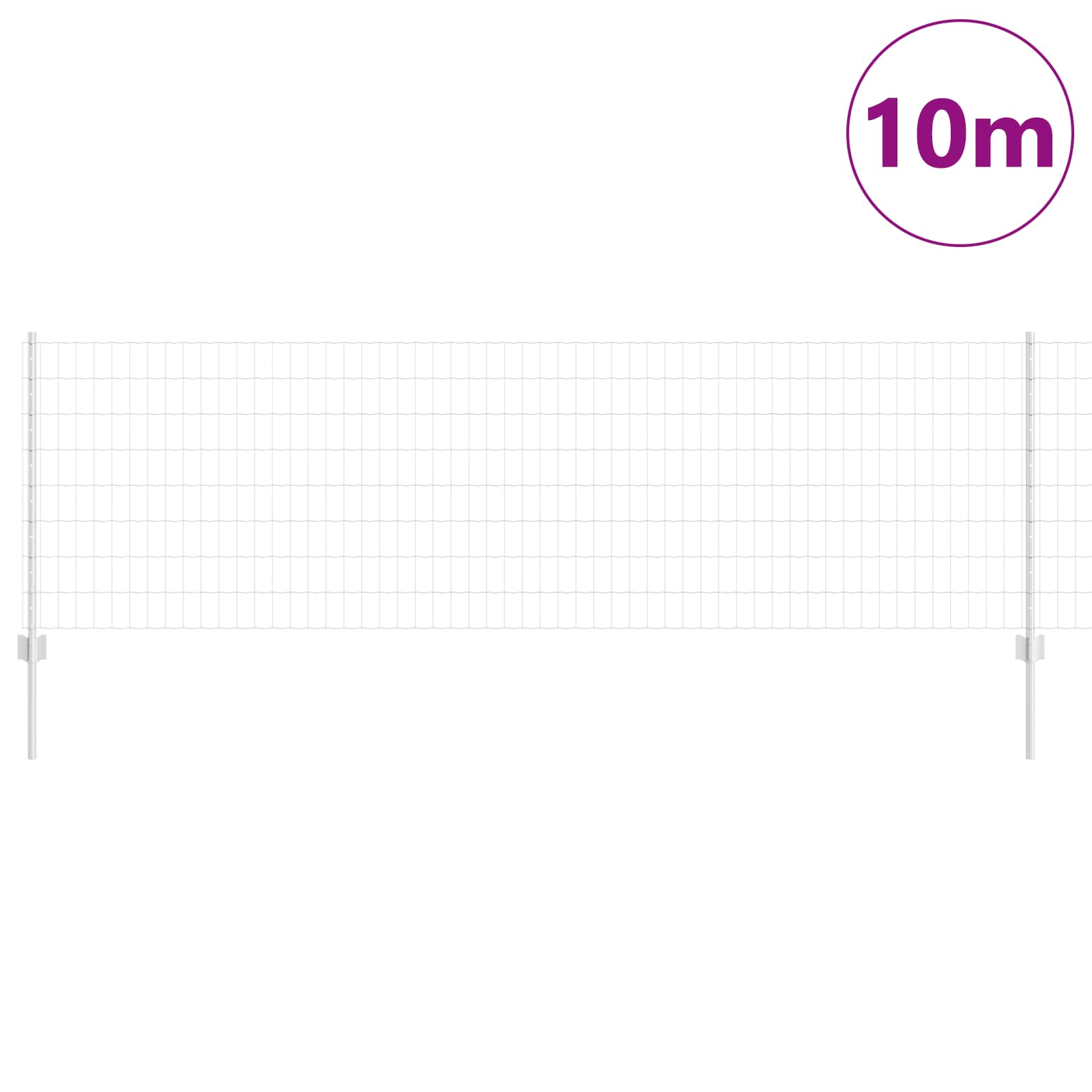 Zavarena žičana ograda 10 x 0,8 m (Š x V) Vruće pocinčani čelik