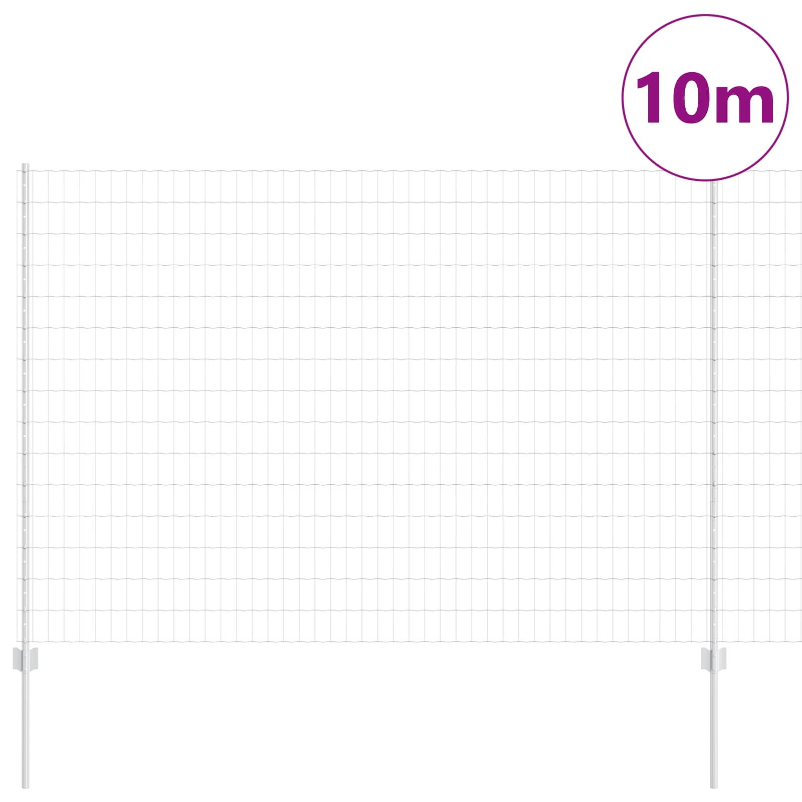 Euro ograda s postom 10 x 1,6 m Pocinčani čelik Srebrna Mreža