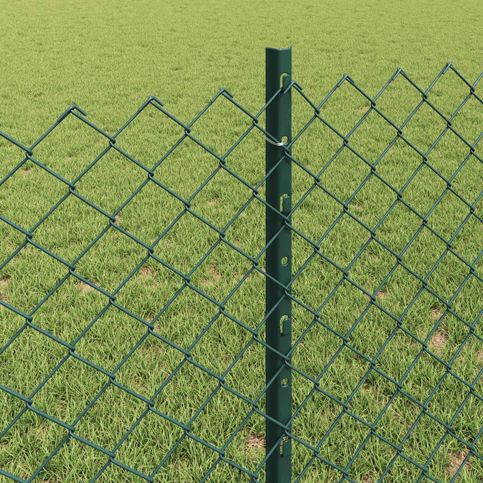 Ograda od lančanih veza s postovima 25 x 0,8 m Zelena Mreža
