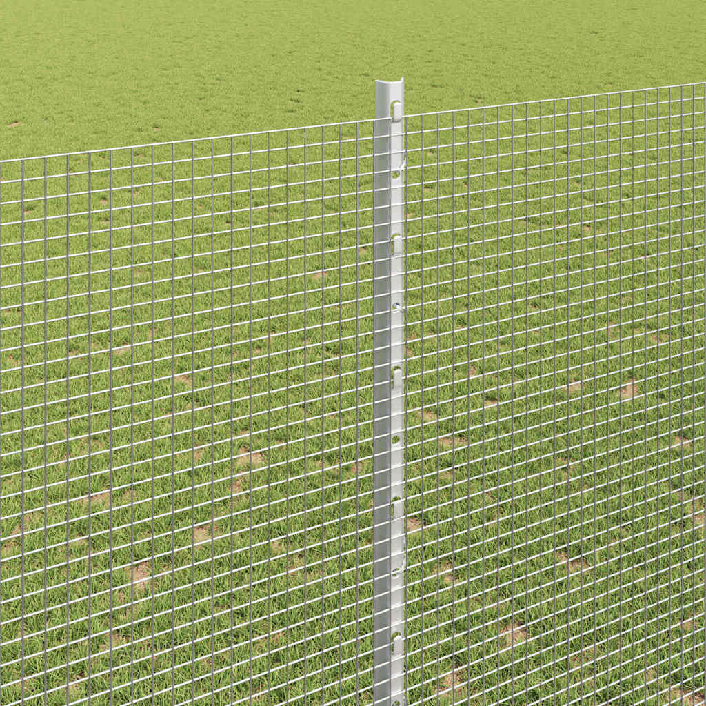 Zatvorena žičana ograda s postovima 10 x 1,5 m Pocinčani čelik