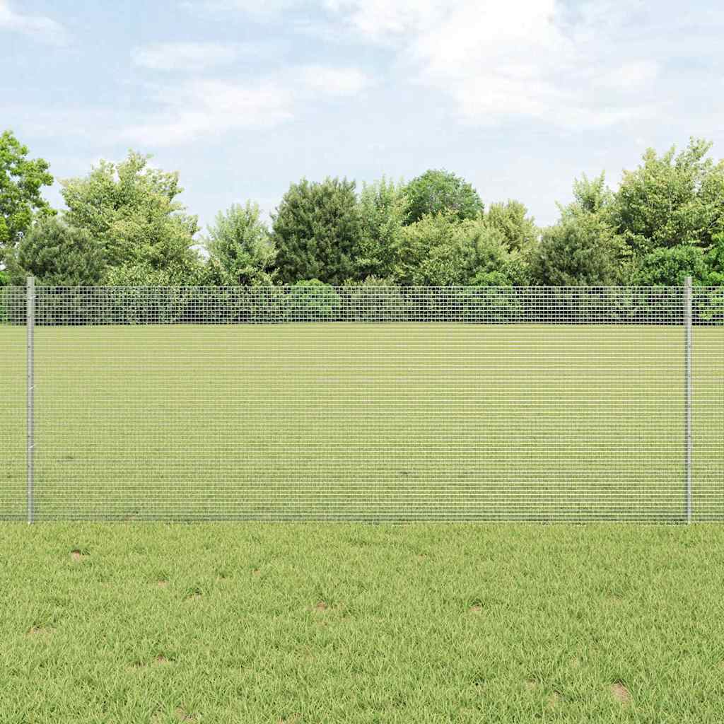 Zatvorena žičana ograda s postovima 25 x 0,8 m Pocinčani čelik
