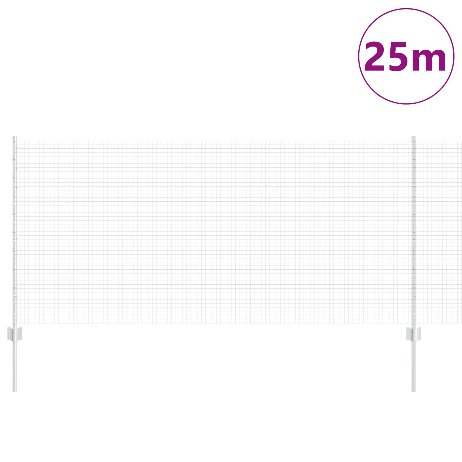 Zavarena žičana ograda s postom 25 x 1 m (Š x V)