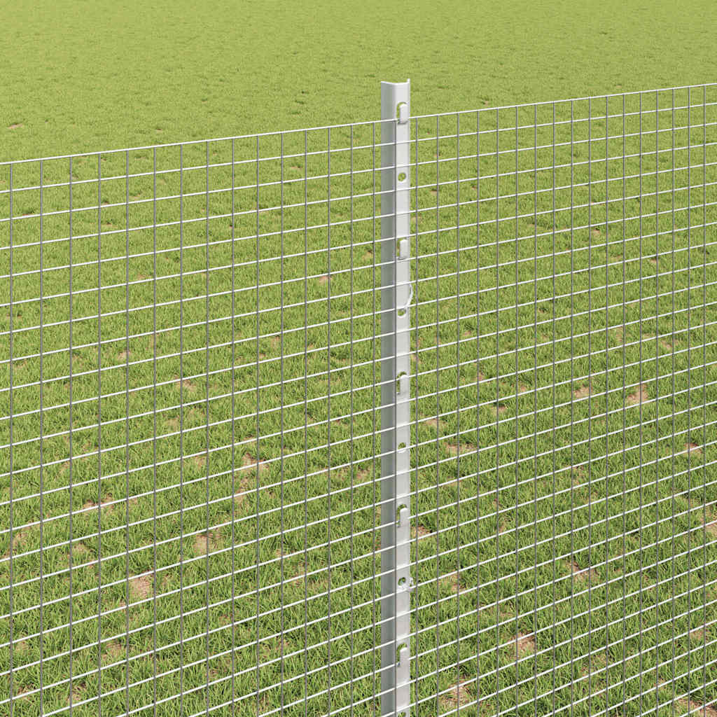 Zavarena žičana ograda s postom 25 x 1,5 m Srebrna Mreža