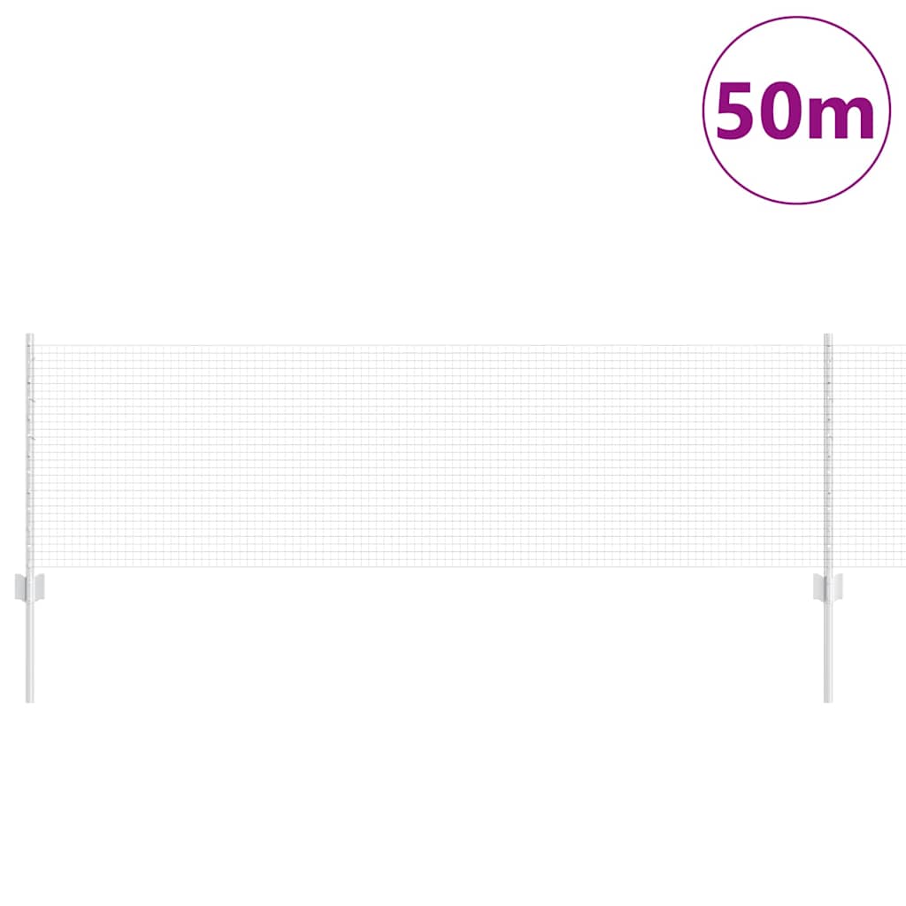 Zatvorena žičana ograda s postovima 50 x 0,6 m Pocinčani čelik
