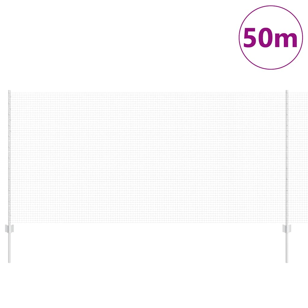 Zatvorena žičana ograda s postovima 50 x 1,2 m Pocinčani čelik