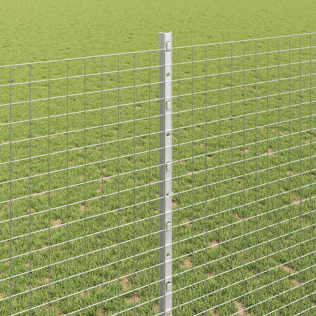 Zatvorena žičana ograda s postovima 50 x 1,4 m Pocinčani čelik