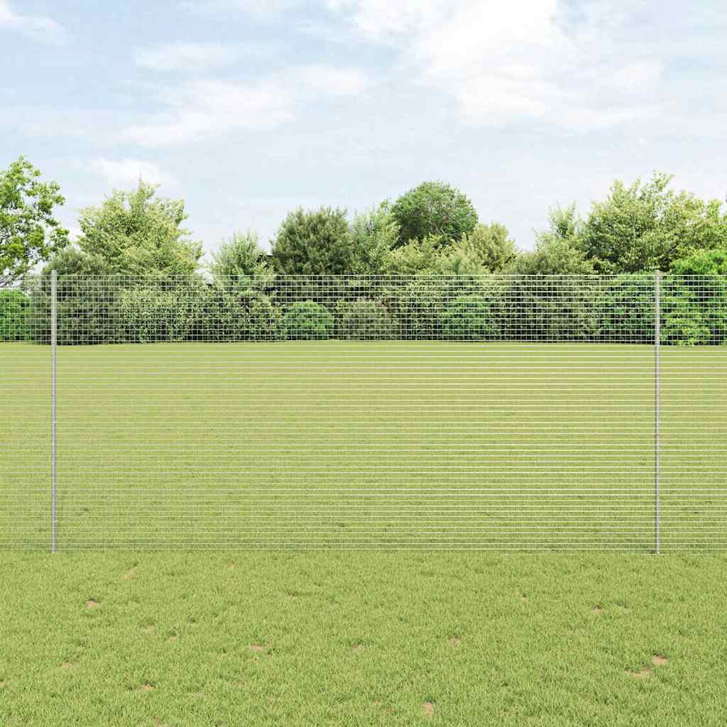 Zatvorena žičana ograda s postovima 50 x 1,4 m Pocinčani čelik