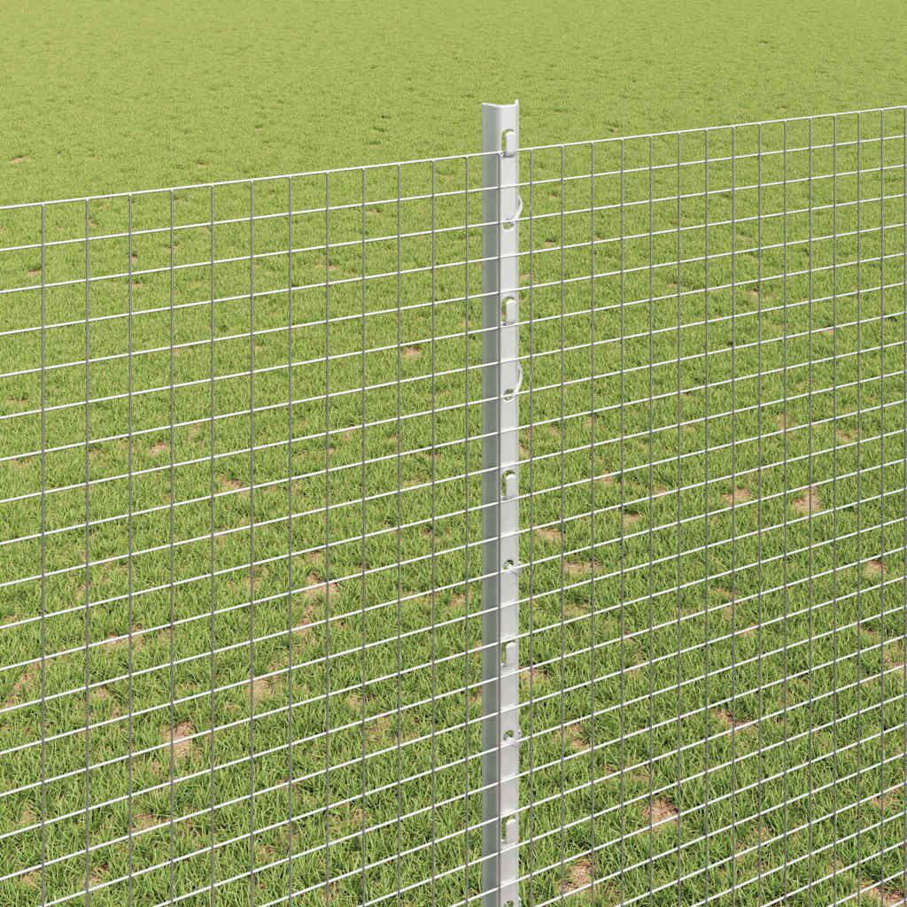 Zatvorena žičana ograda s postovima 50 x 1,5 m Pocinčani čelik