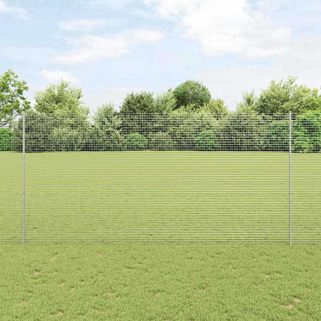 Zatvorena žičana ograda s postovima 50 x 1,5 m Pocinčani čelik