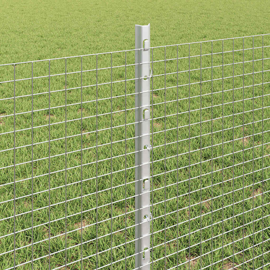 Zavarena žičana ograda s postom 100 x 0,6 m Srebrna Mreža