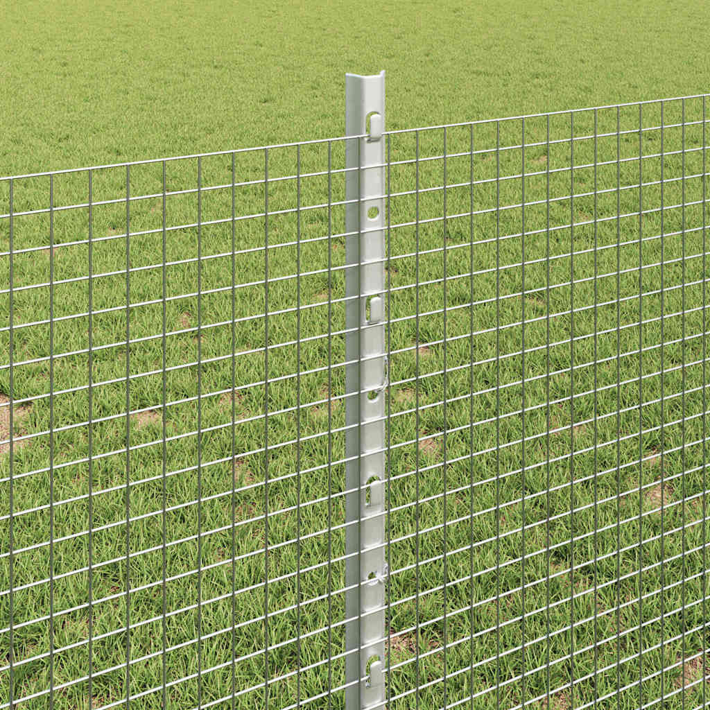 Zavarena žičana ograda s postom 100 x 0,8 m Srebrna Mreža