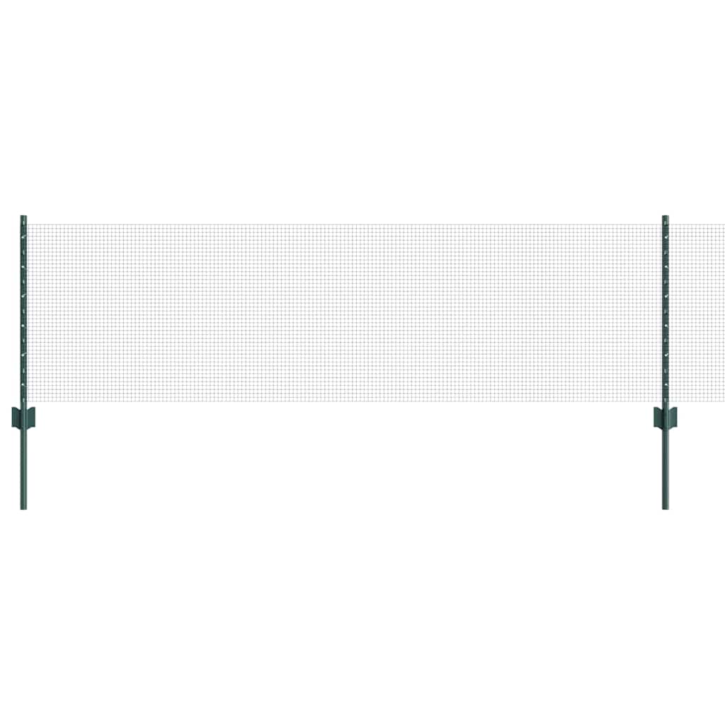 Zatvorena žičana ograda s postovima 25 x 0,6 m Zelena Mreža