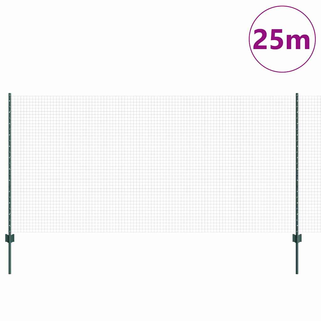 Zavarena žičana ograda s postom 25 x 1,2 m Zelena Mreža