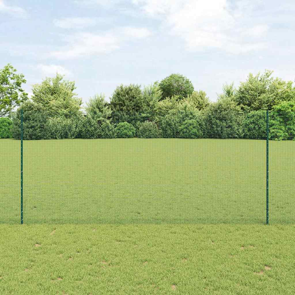 Zatvorena žičana ograda s postovima 25 x 1,4 m Zelena Mreža
