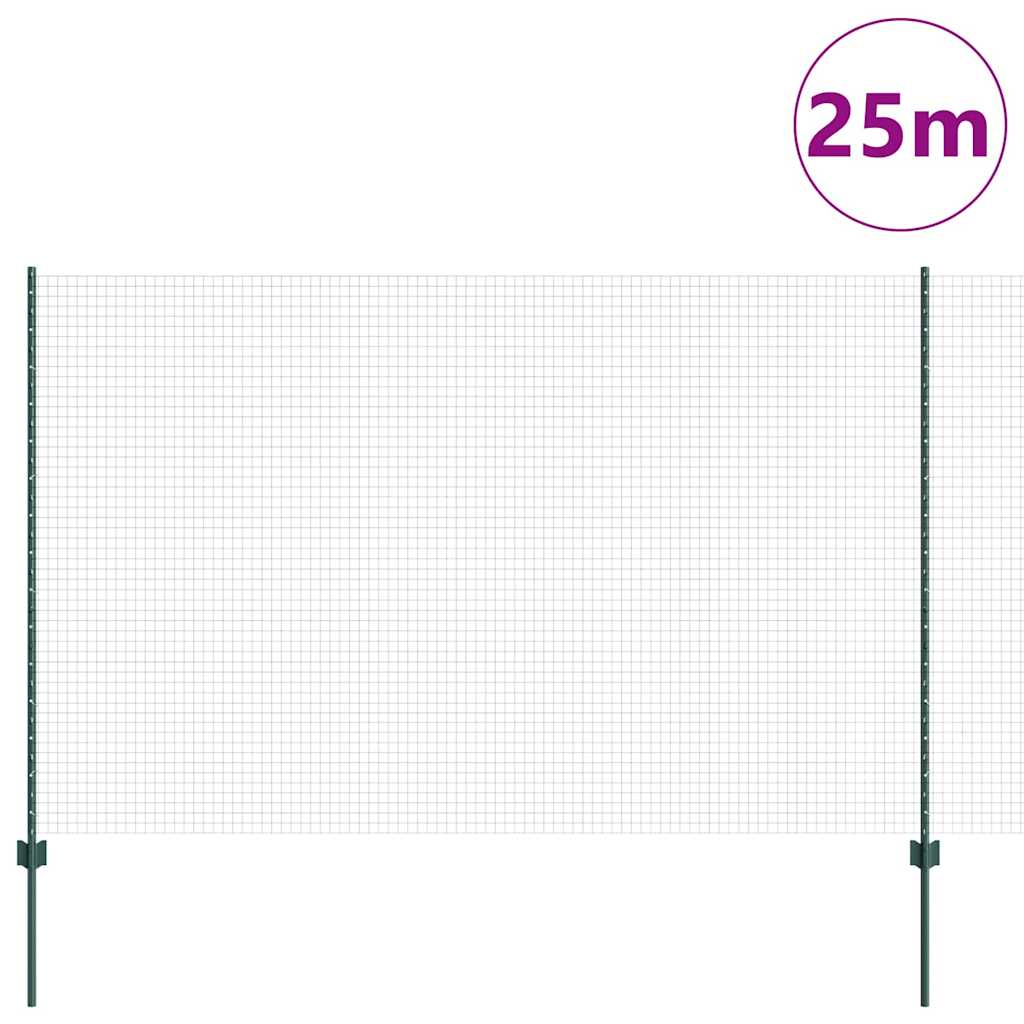 Zavarena žičana ograda s postom 25 x 1,5 m (Š x V)