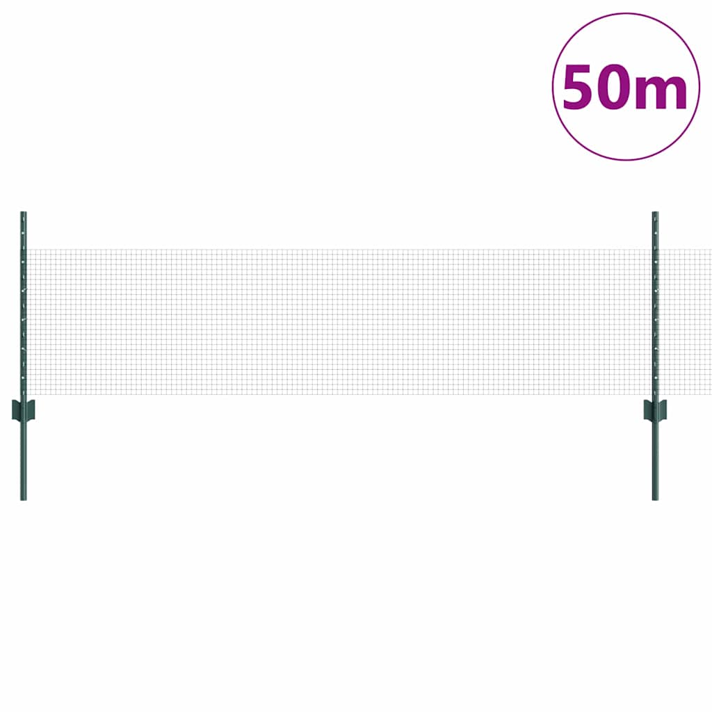 Zavarena žičana ograda s postom 50 x 0,5 m Zelena Mreža