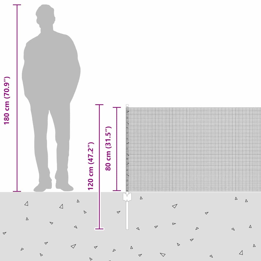 Zatvorena žičana ograda s postovima 10 x 0,8 m Siva Mreža