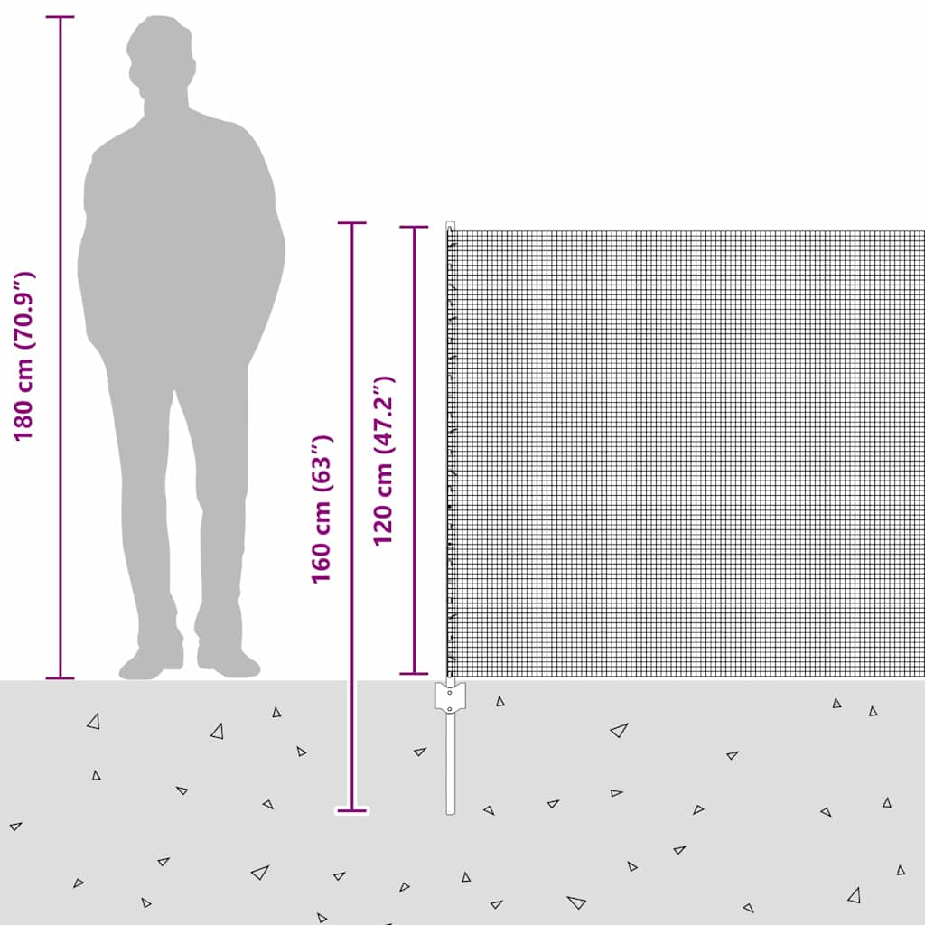 Zavarena žičana ograda s postom 25 x 1,2 m Siva Mreža