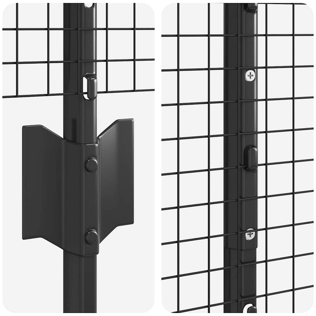 Zavarena žičana ograda s postom 25 x 1,2 m Siva Mreža