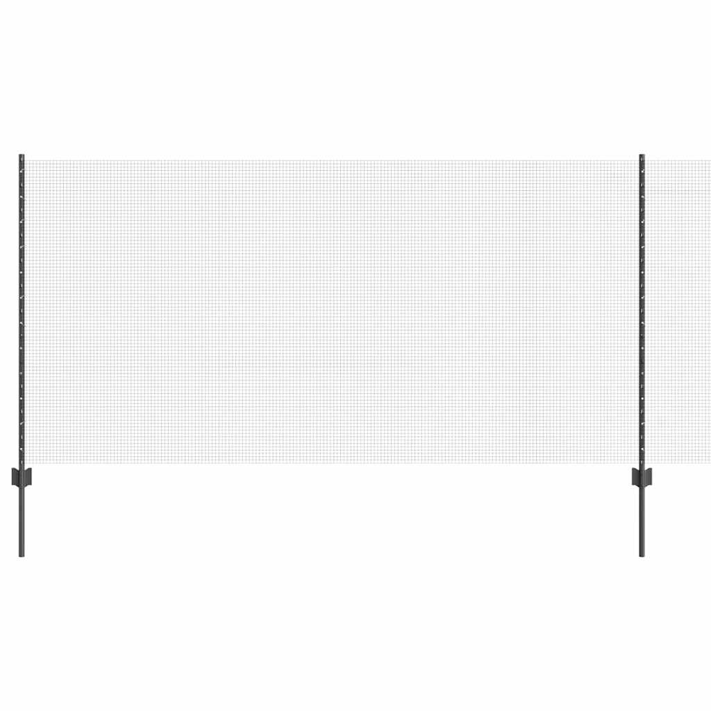 Zavarena žičana ograda s postom 50 x 1,2 m Siva Mreža