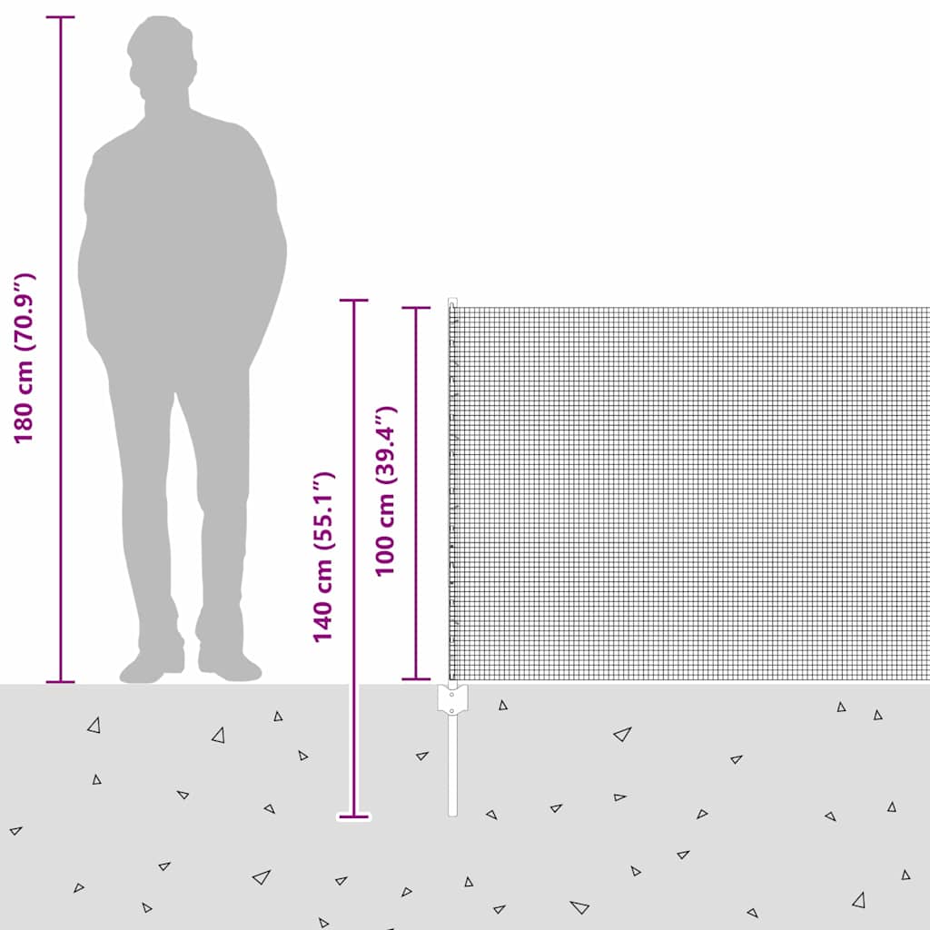 Zavarena žičana ograda s postom 100 x 1 m Čelik premazan PVC-om