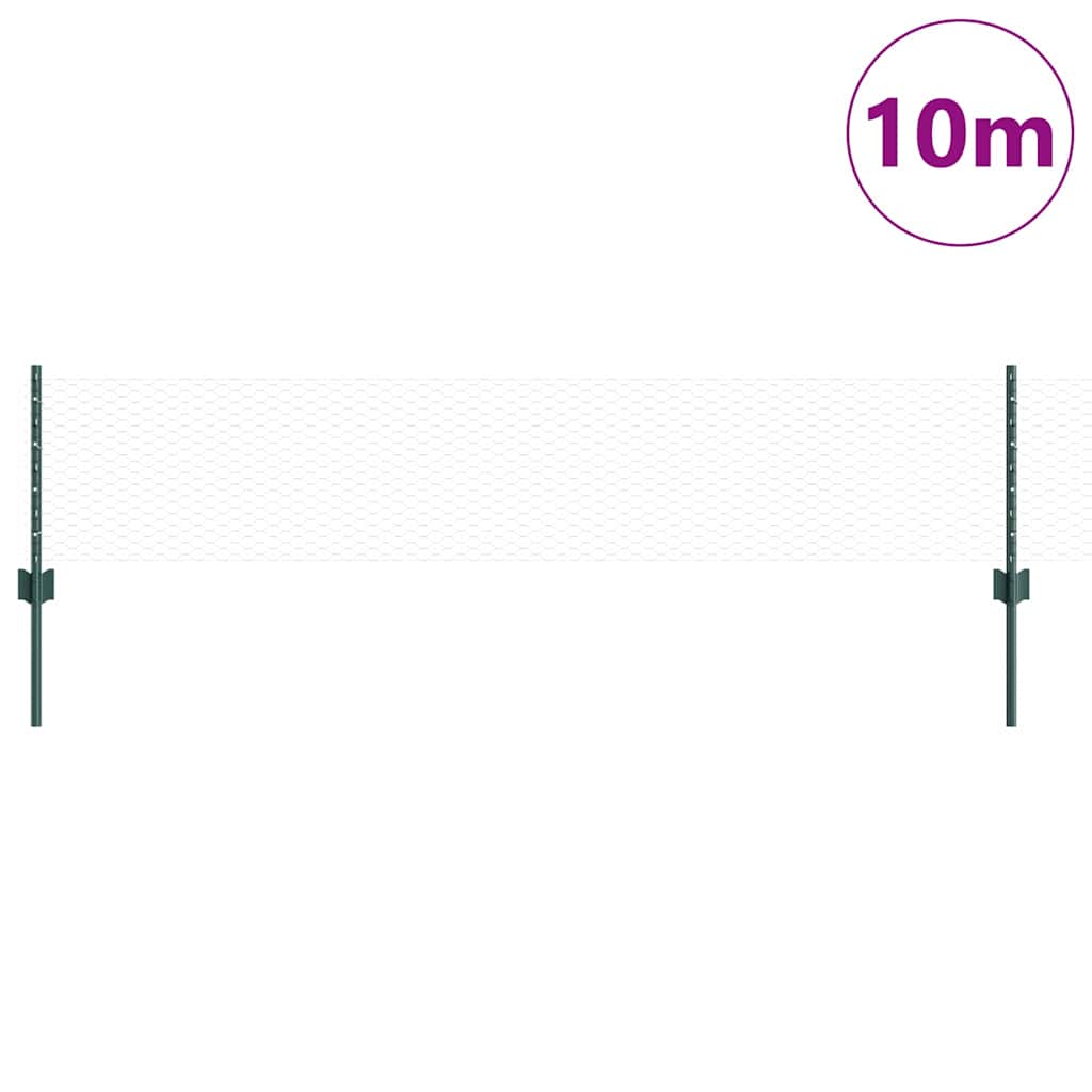 Heksagonalna ograda s stubom 10 x 0,4 m Čelik premazan PVC-om
