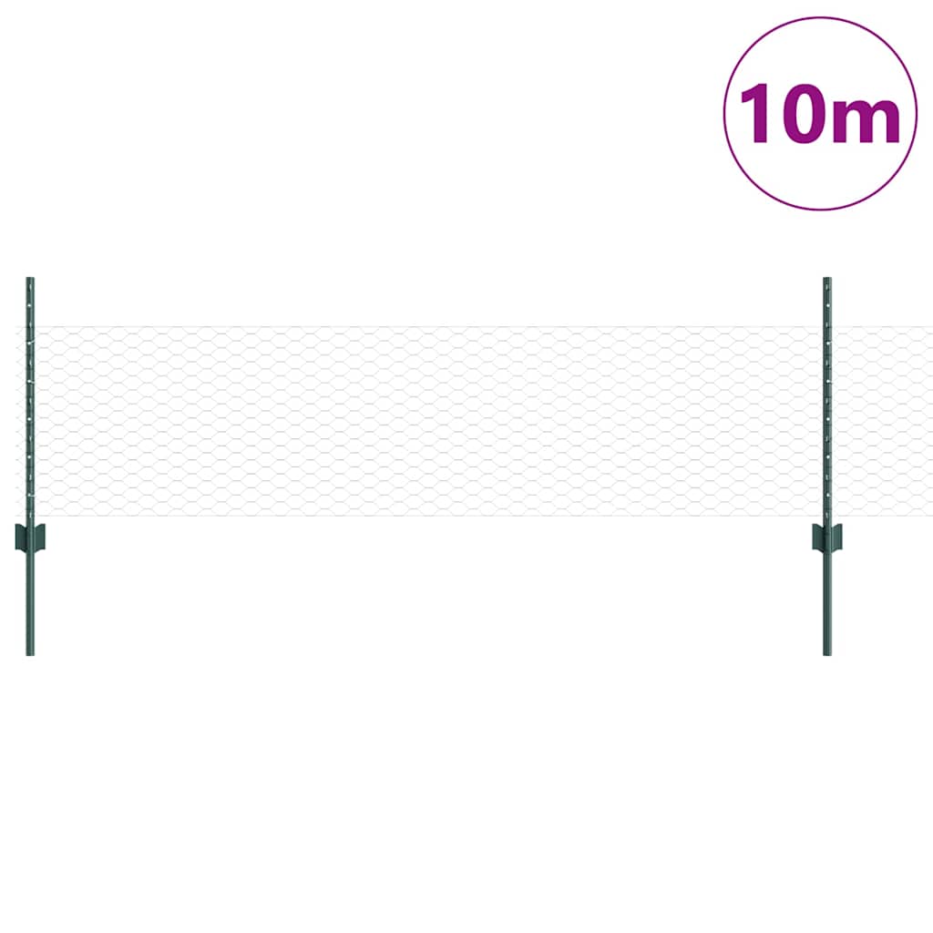Heksagonalna ograda s stubom 10 x 0,5 m Čelik premazan PVC-om