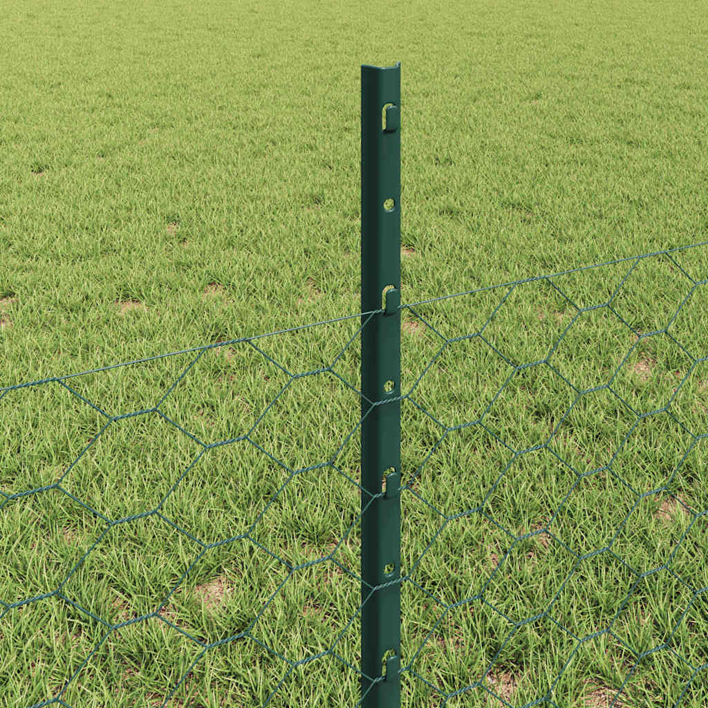 Heksagonalna ograda s stubom 10 x 0,5 m Čelik premazan PVC-om